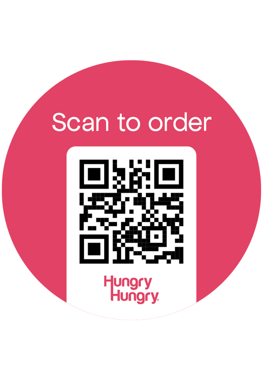 General HungryHungry QR Code Sticker leading to HungryHungry Website Homepage
